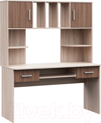 Компьютерный стол Стендмебель №8 (ясень шимо светлый/ясень шимо темный)