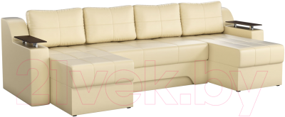 Диван П-образный Mebelico Сенатор-П 94 / 59355 (экокожа, бежевый)