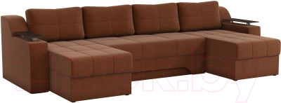 Диван П-образный Mebelico Сенатор-П 94 / 59366 (рогожка, коричневый)