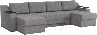 Диван П-образный Mebelico Сенатор-П 94 / 59369 (рогожка, серый)