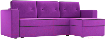 Диван угловой Mebelico Принстон 98 правый / 60147 (микровельвет, фиолетовый)