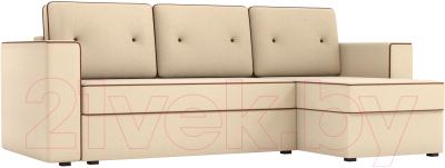 Диван угловой Mebelico Принстон 98 правый / 60149 (рогожка, бежевый)