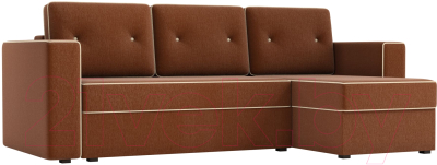 Диван угловой Mebelico Принстон 98 правый / 60150 (рогожка, коричневый)