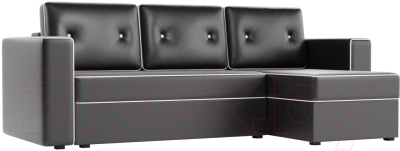 Диван угловой Mebelico Принстон 98 правый / 60155 (экокожа, черный)