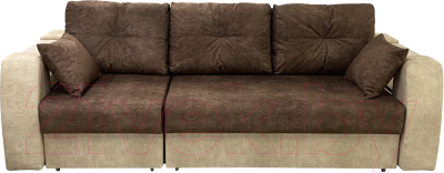Диван Аквилон Оптимус НПБ (эмилия дарк браун/эмилия милк)
