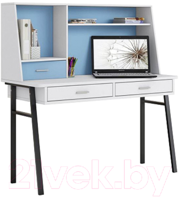 Письменный стол Polini Kids Aviv 1455 (белый/голубой)