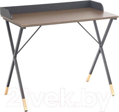 Письменный стол Halmar B37 (дуб натуральный/черный/золотой)