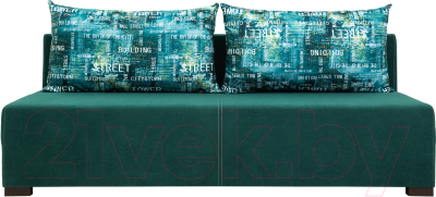 Диван KRONES Аполлон (велюр рисунок/зеленый)