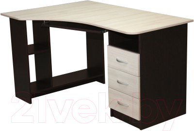 Компьютерный стол Мебель-Класс Престиж (венге/дуб шамони, правый)