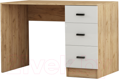 Письменный стол МебельЭра Стандарт (дуб вотан/белый глянец)
