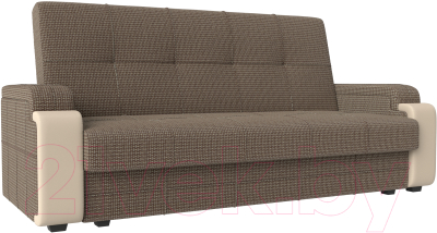 Диван Mebelico Николь лайт (рогожка корфу 03/экокожа бежевый)