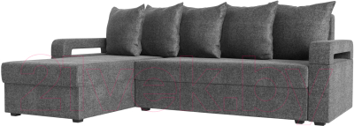 Диван угловой Mebelico Гермес Лайт левый (рогожка серый)