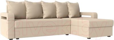 Диван угловой Mebelico Гермес Лайт правый (экокожа бежевый)