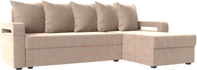 Диван угловой Mebelico Гермес Лайт правый (велюр бежевый)
