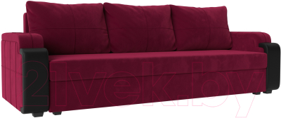 Диван Mebelico Николь лайт (микровельвет бордовый/черный)