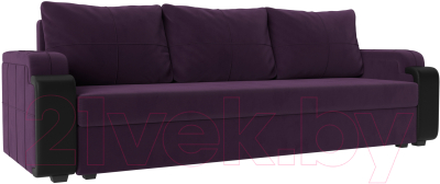 Диван Mebelico Николь лайт (велюр фиолетовый/черный)