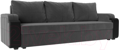 Диван Mebelico Николь лайт (велюр серый/черный)