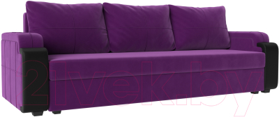 Диван Mebelico Николь лайт (микровельвет фиолетовый/черный)