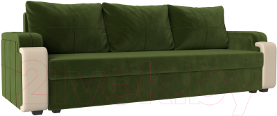 Диван Mebelico Николь лайт (микровельвет зеленый/бежевый)
