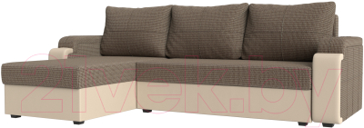 Диван угловой Mebelico Николь лайт левый (корфу 03/бежевый)
