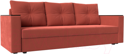Диван Mebelico Атланта Лайт без стола (микровельвет коралловый)
