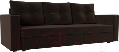 Диван Mebelico Атланта Лайт без стола (микровельвет коричневый)