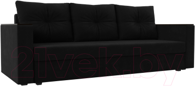 Диван Mebelico Атланта Лайт без стола (микровельвет черный)