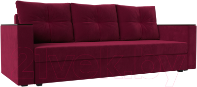 Диван Mebelico Атланта Лайт без стола (микровельвет бордовый)