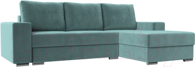 Диван угловой Mebelico Дрезден правый (велюр бирюзовый)