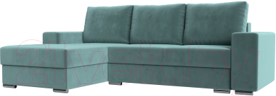 Диван угловой Mebelico Дрезден левый (велюр бирюзовый)