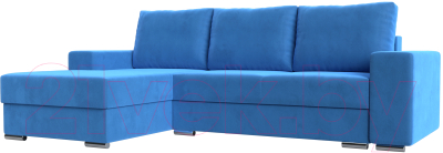 Диван угловой Mebelico Дрезден левый (велюр голубой)