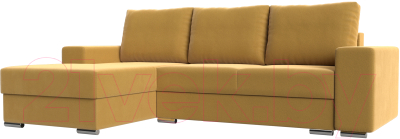 Диван угловой Mebelico Дрезден левый (микровельвет желтый)