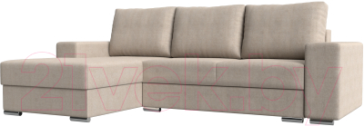 Диван угловой Mebelico Дрезден левый (рогожка бежевый)
