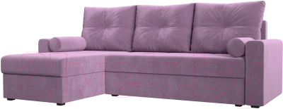 Диван угловой Mio Tesoro Верона лайт левый (микровельвет сиреневый)
