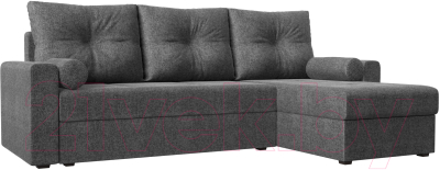 Диван угловой Mio Tesoro Верона лайт правый (рогожка серый)