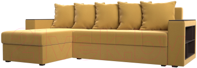 Диван угловой Mebelico Дубай лайт левый (микровельвет желтый)