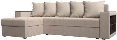 Диван угловой Mebelico Дубай лайт левый (рогожка бежевый)