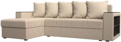 Диван угловой Mebelico Дубай лайт левый (экокожа бежевый)