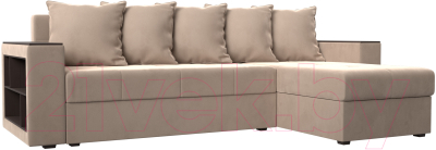 Диван угловой Mebelico Дубай лайт правый (велюр бежевый)