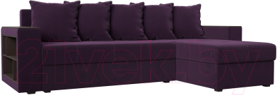 Диван угловой Mebelico Дубай лайт правый (велюр фиолетовый)