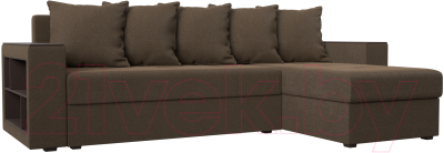 Диван угловой Mebelico Дубай лайт правый (рогожка коричневый)