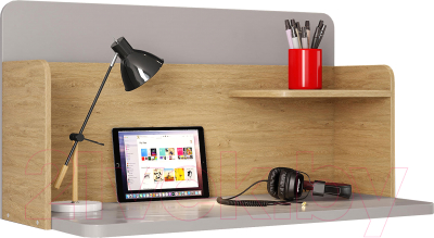 Письменный стол Polini Kids Mirum / 0002238.157 (серый/дуб)