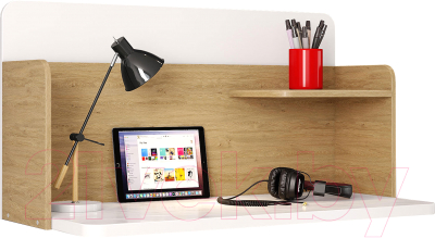 Письменный стол Polini Kids Mirum / 0002238.53 (белый/дуб)