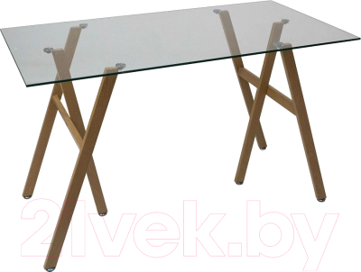 Письменный стол AksHome Nephrite (стекло/дуб)