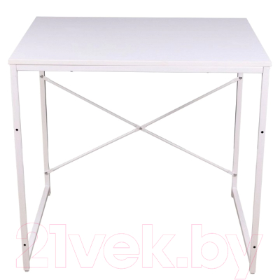 Письменный стол AksHome Opal (белый/белый металл)