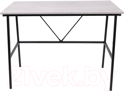 Письменный стол AksHome Ruby (бетон/черный металл)