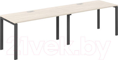 Письменный стол Norden s-b-s 240x70x75 / SG.222.OL.63.AN (дуб светлый/антрацит)