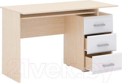 Письменный стол Стендмебель Симба (белый глянец/дуб белфорт)