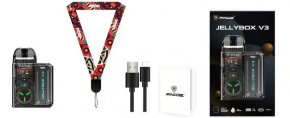 Комплектация Rincoe Jellybox V3 POD kit