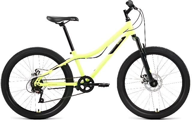 Велосипед Altair MTB HT 24 2.0 D 2022 (светло-зеленый/черный)